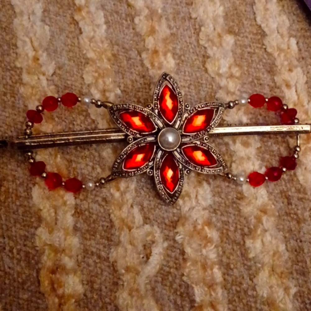 Poinsettia XL Lilla Rose Flexi Clip NWOT